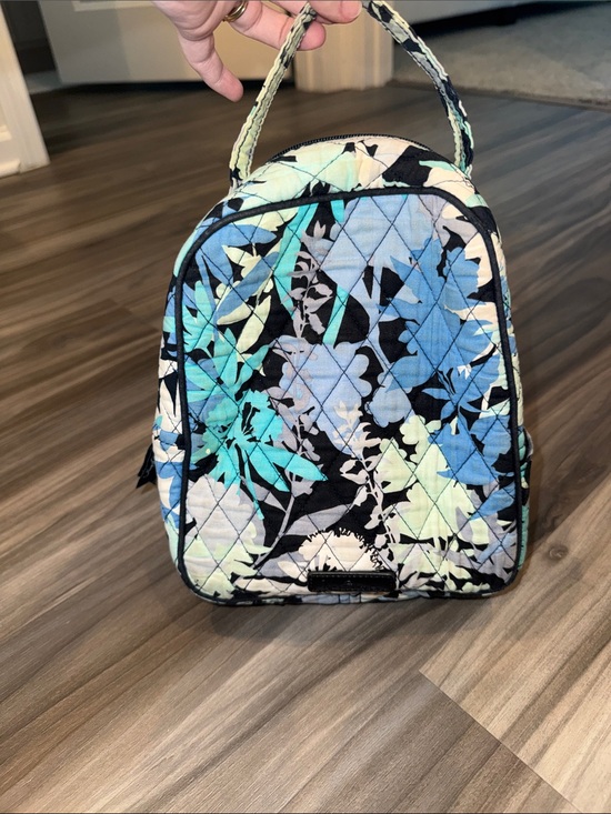 Vera Bradley Handbags - Vera Bradley Quilted Floral Lunch Box Bunch Mini Bag - Blue, Black, Teal